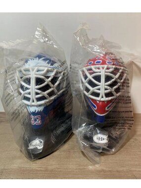Mcdonalds Mini Goalie Helmet Mask Official 1996 Jocelyn Thibault + Patrick Roy